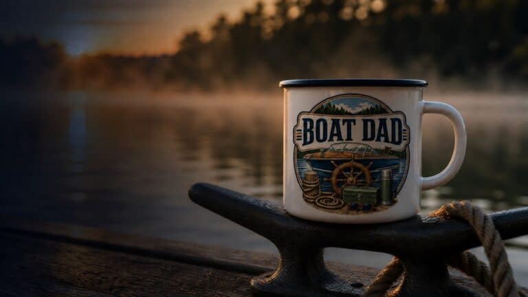 The mug that lives on the boat, and the one that stays home.