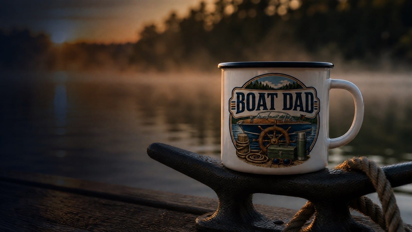 The mug that lives on the boat, and the one that stays home.