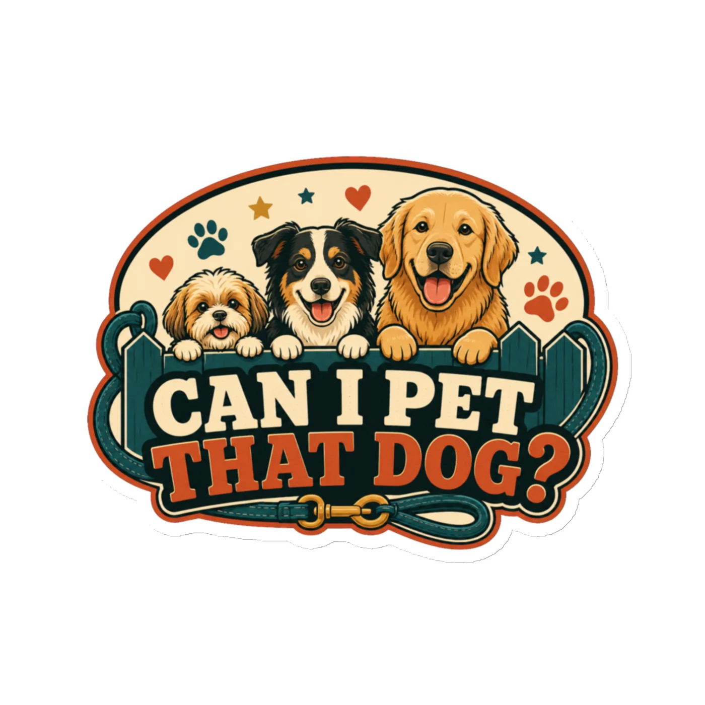 Die-Cut Magnet, Can I Pet That Dog, Dog Lineup, Dog Lover Gift