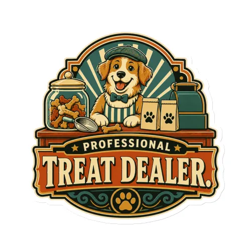 Die-Cut Magnet, Professional Treat Dealer, Dog Lover Gift - 6″×6″ - White