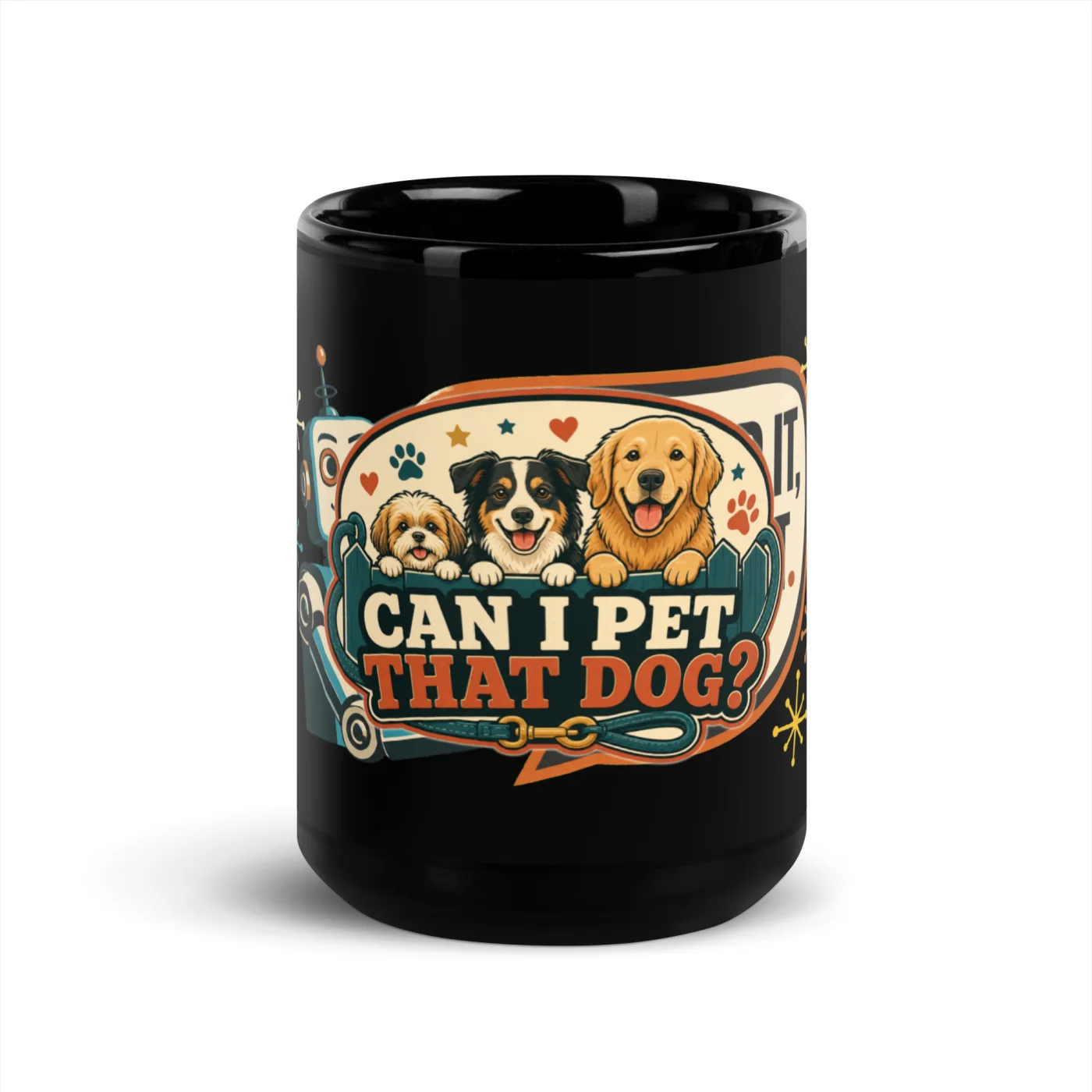 Black Coffee Mug, Can I Pet That Dog, Dog Lineup, Dog Lover Gift
