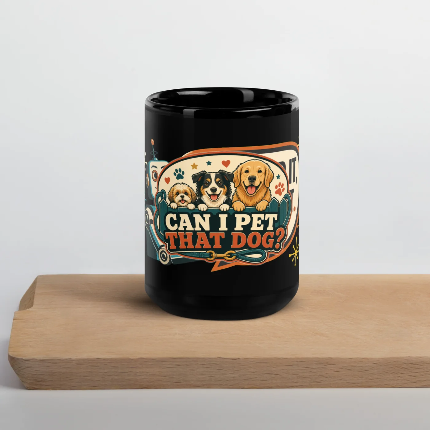 Black Coffee Mug, Can I Pet That Dog, Dog Lineup, Dog Lover Gift