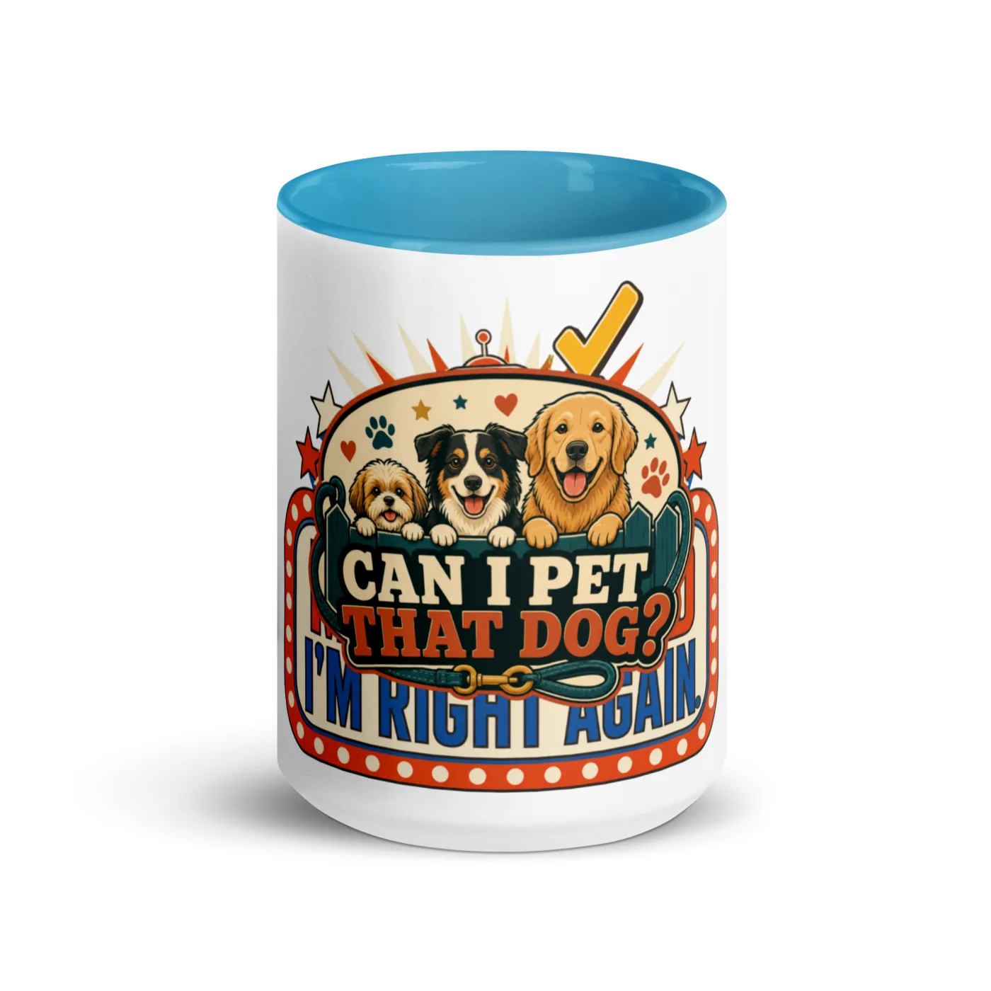 Color Inside Coffee Mug, Can I Pet That Dog, Dog Lineup, Dog Lover Gift