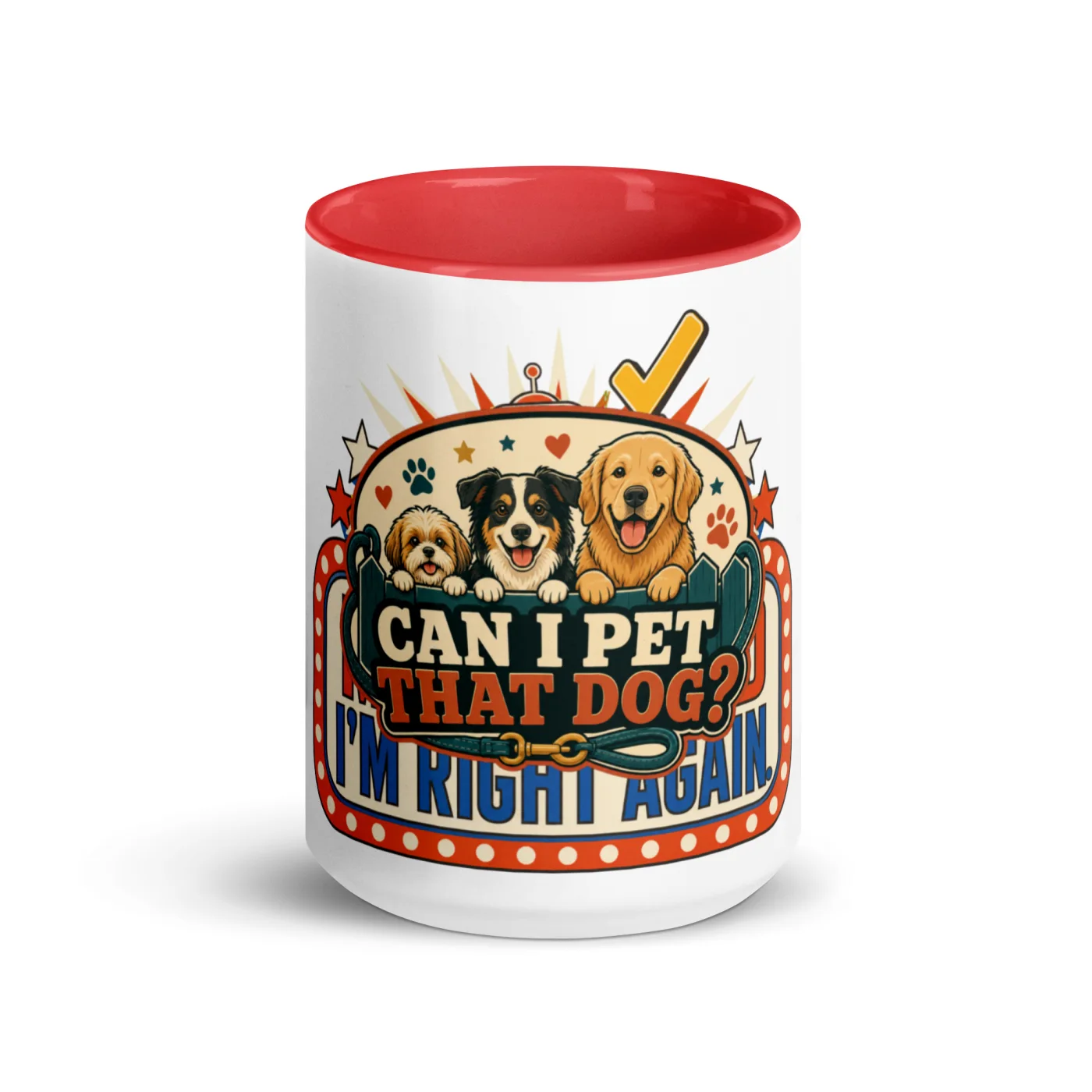 Color Inside Coffee Mug, Can I Pet That Dog, Dog Lineup, Dog Lover Gift