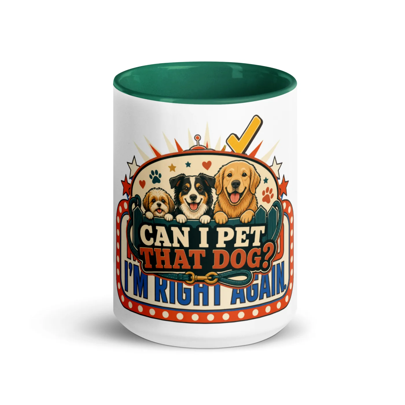 Color Inside Coffee Mug, Can I Pet That Dog, Dog Lineup, Dog Lover Gift