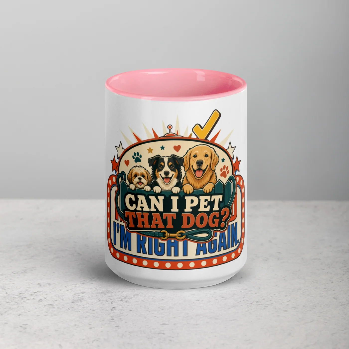 Color Inside Coffee Mug, Can I Pet That Dog, Dog Lineup, Dog Lover Gift