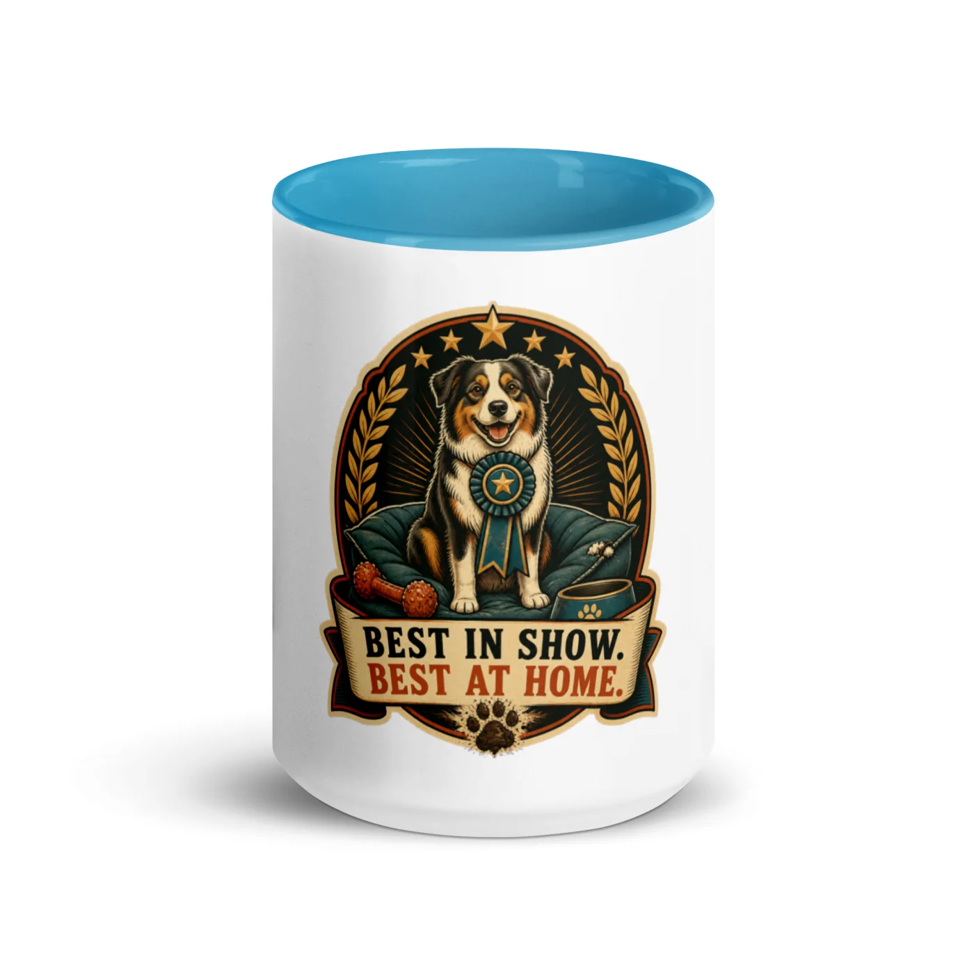 Color Inside Coffee Mug, Best In Show. Best At Home, Dog Lover Gift