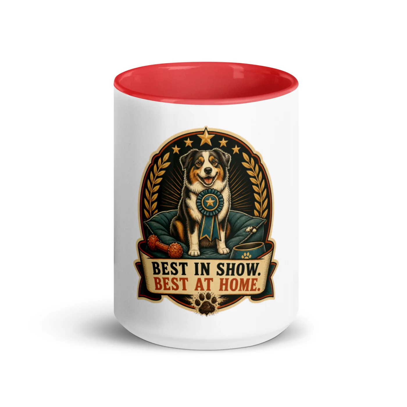 Color Inside Coffee Mug, Best In Show. Best At Home, Dog Lover Gift