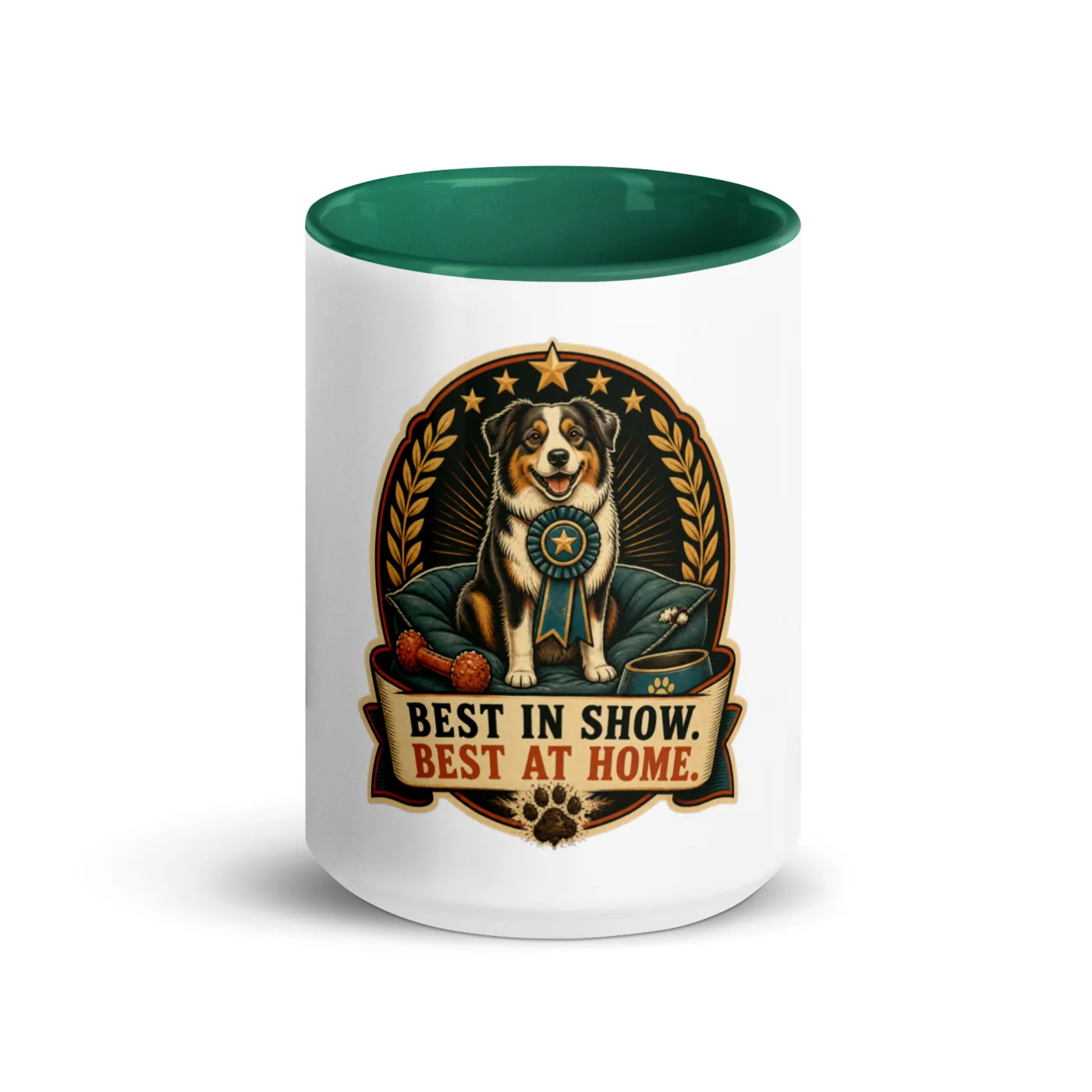 Color Inside Coffee Mug, Best In Show. Best At Home, Dog Lover Gift