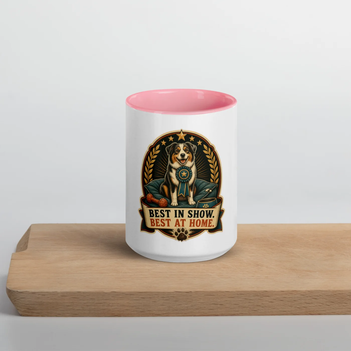 Color Inside Coffee Mug, Best In Show. Best At Home, Dog Lover Gift