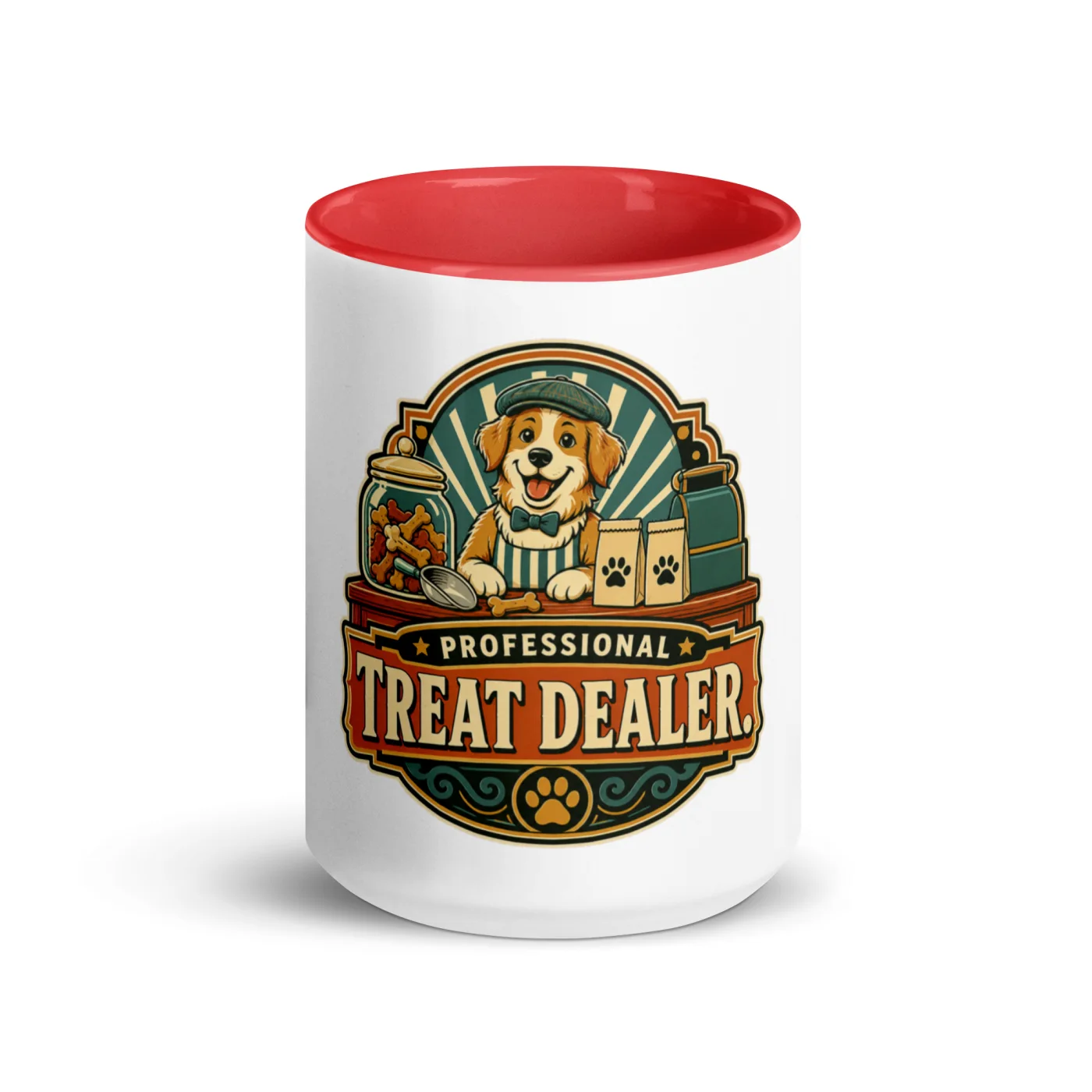 Color Inside Coffee Mug, Professional Treat Dealer, Dog Lover Gift
