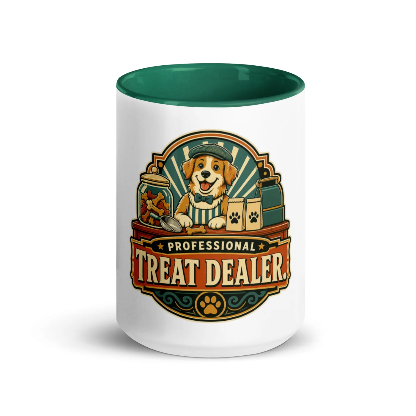 Color Inside Coffee Mug, Professional Treat Dealer, Dog Lover Gift