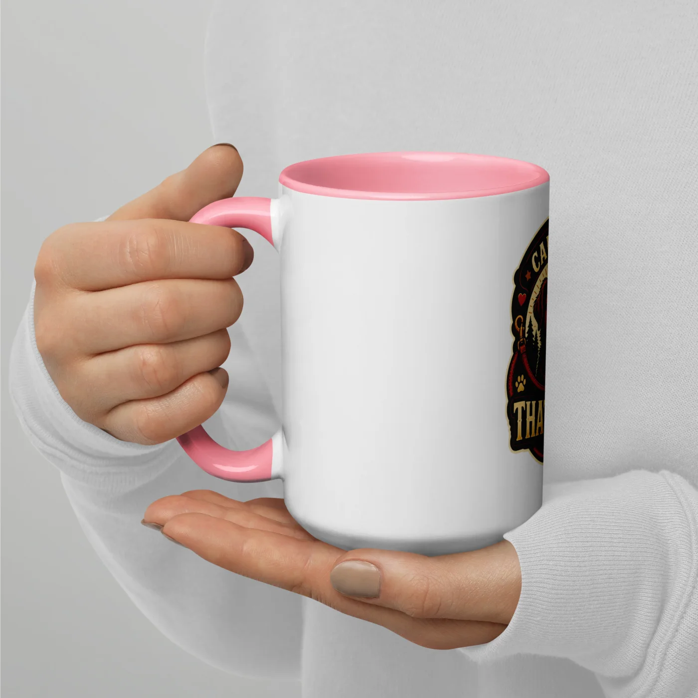 Color Inside Coffee Mug, Can I Pet That Dog, Happy Dog Badge, Dog Lover Gift