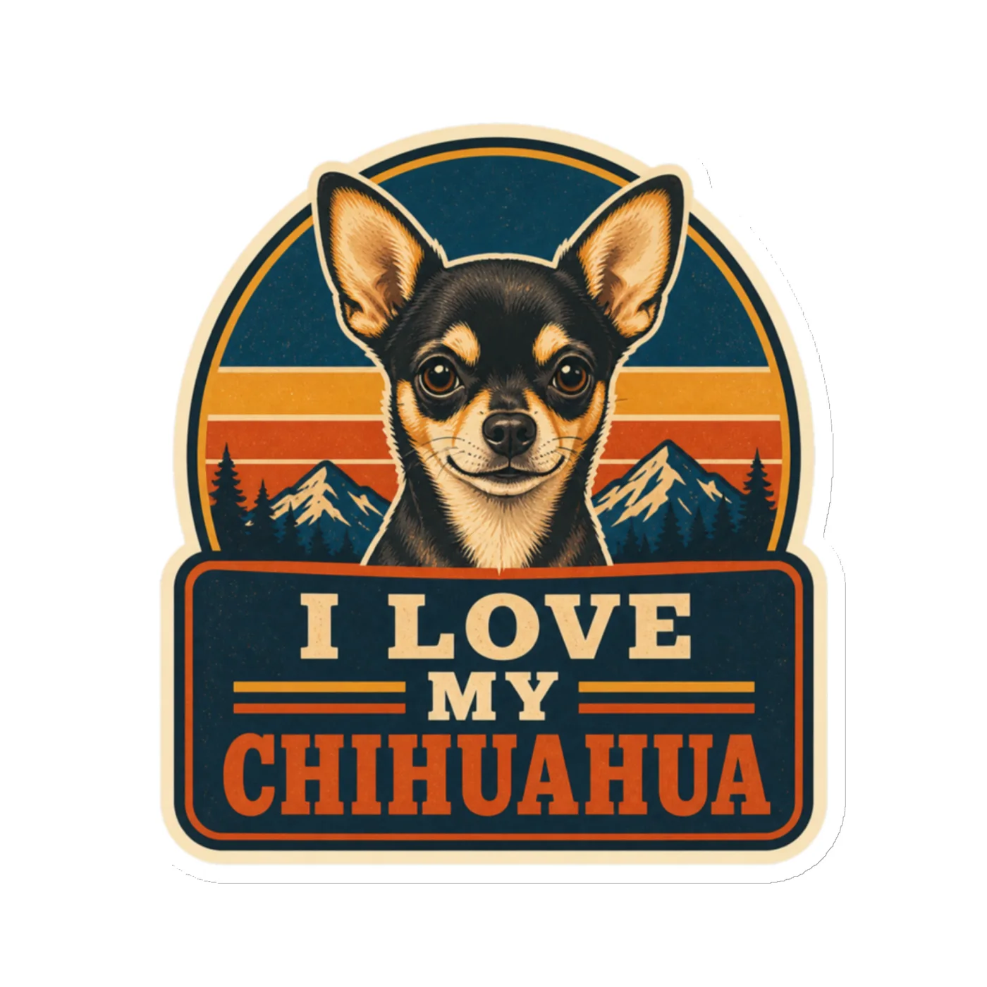 Die-Cut Magnet, I Love My Chihuahua, Chihuahua Gift