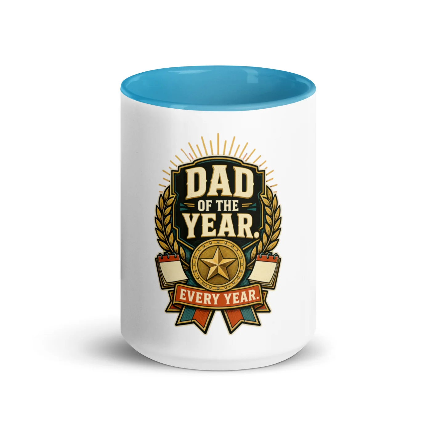 Color Inside Coffee Mug, Dad Of The Year. Every Year, Dad Gift