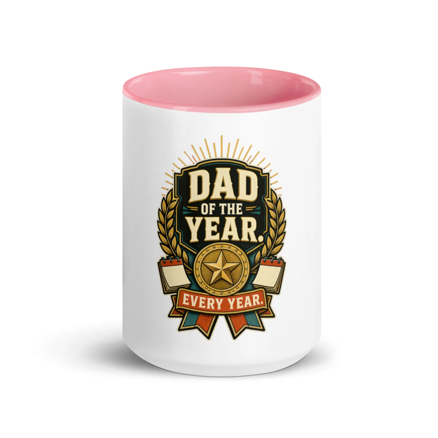 Color Inside Coffee Mug, Dad Of The Year. Every Year, Dad Gift