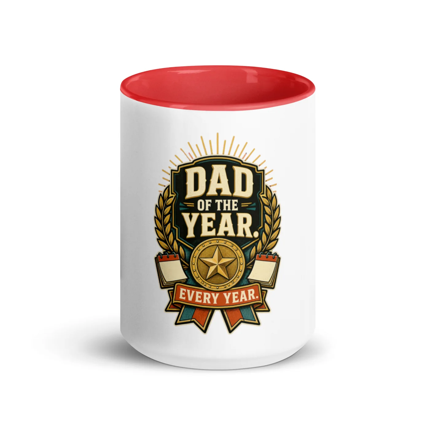 Color Inside Coffee Mug, Dad Of The Year. Every Year, Dad Gift