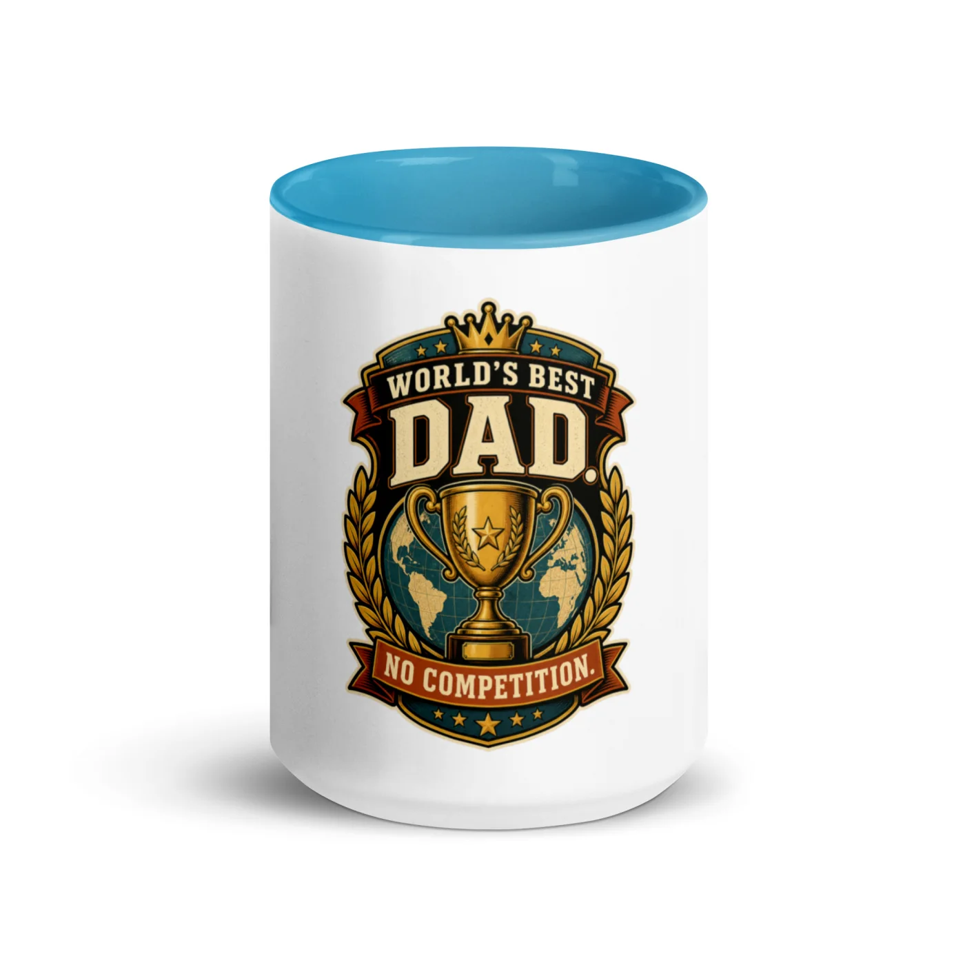 Color Inside Coffee Mug, World's Best Dad. No Competition, Dad Gift