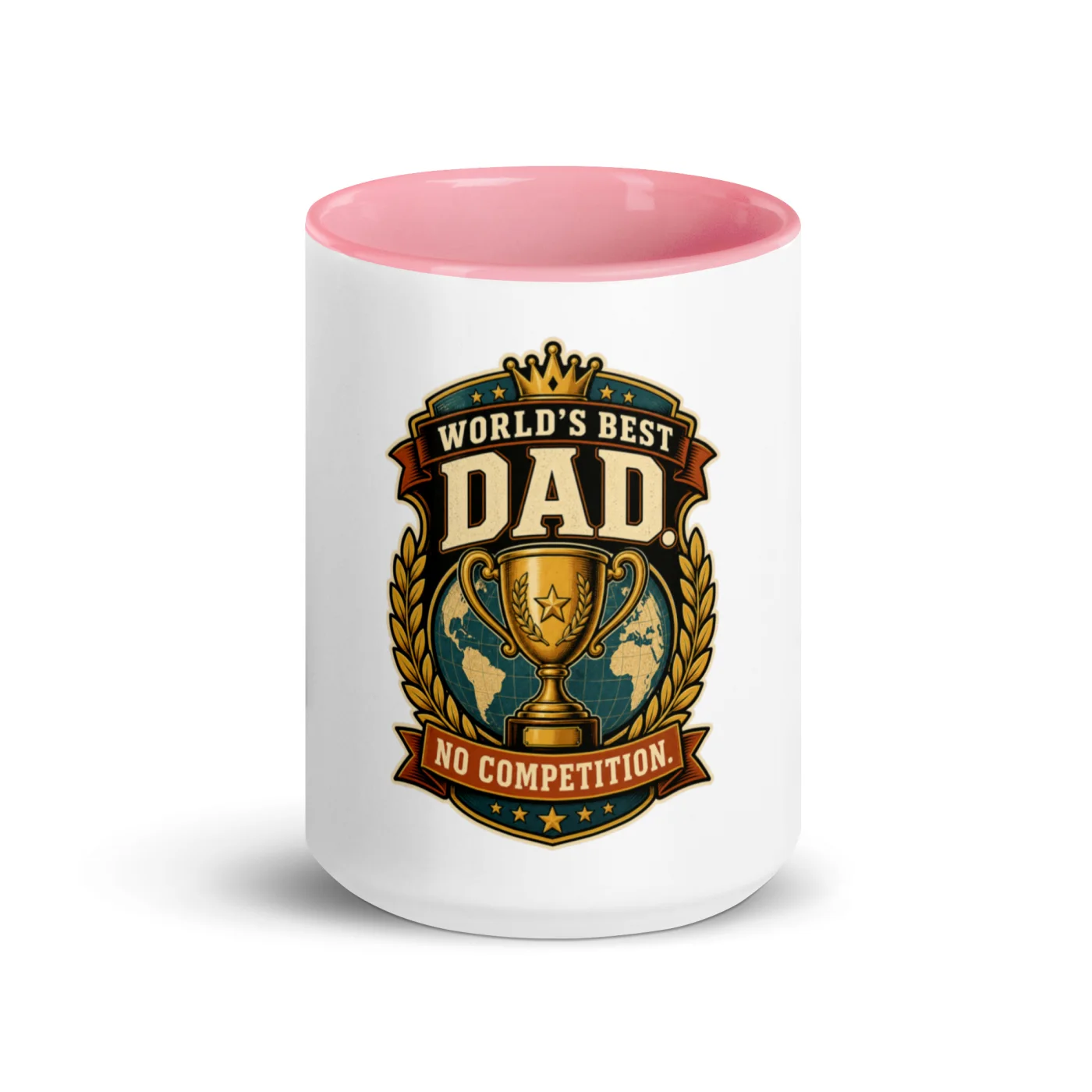 Color Inside Coffee Mug, World's Best Dad. No Competition, Dad Gift