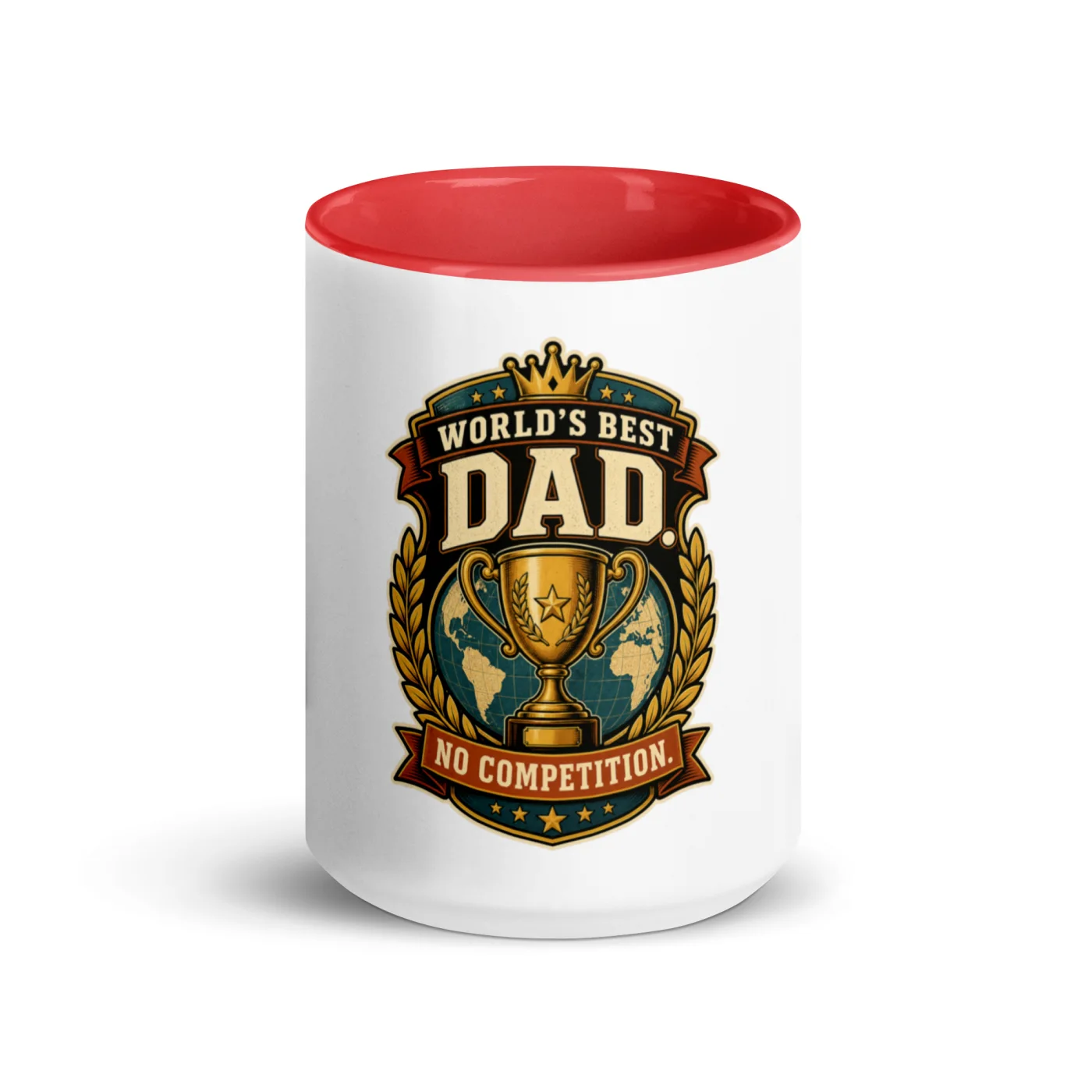 Color Inside Coffee Mug, World's Best Dad. No Competition, Dad Gift
