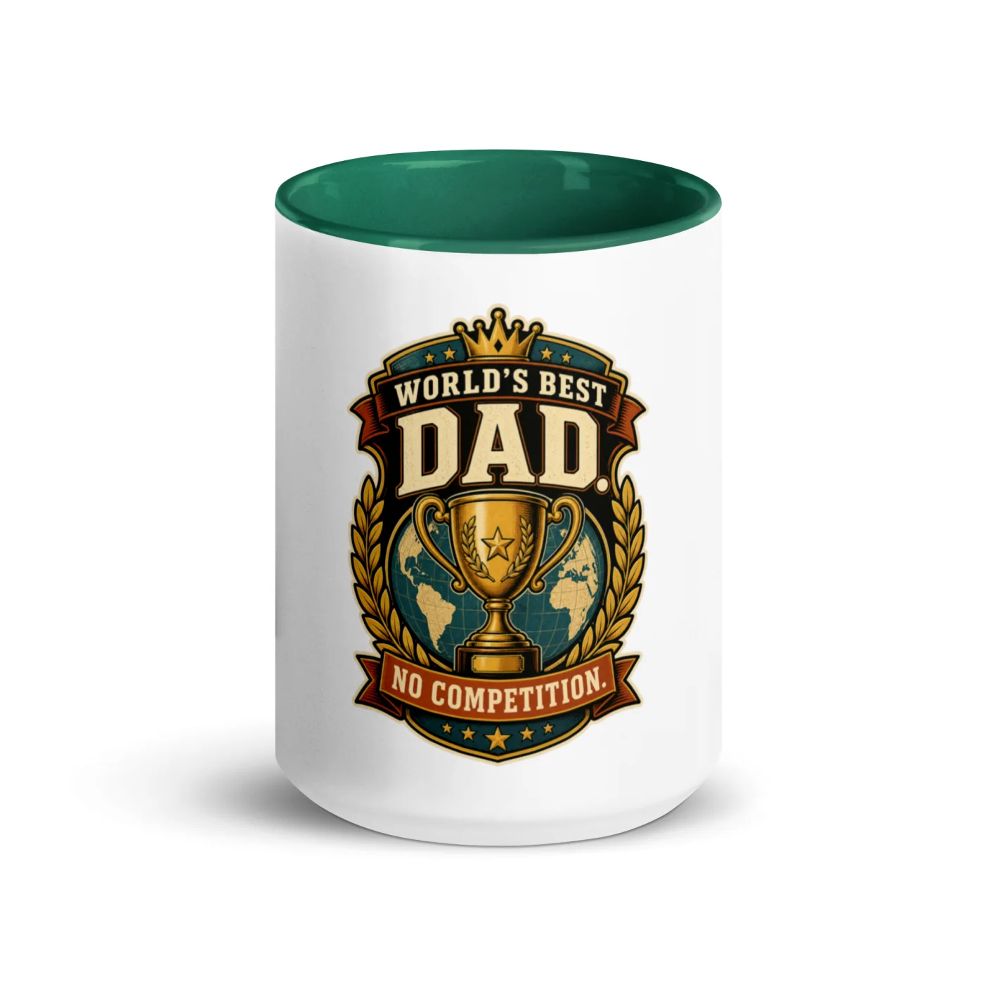 Color Inside Coffee Mug, World's Best Dad. No Competition, Dad Gift