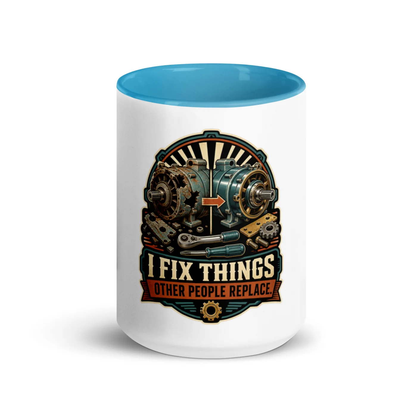 Color Inside Coffee Mug, I Fix Things Other People Replace, Dad Gift