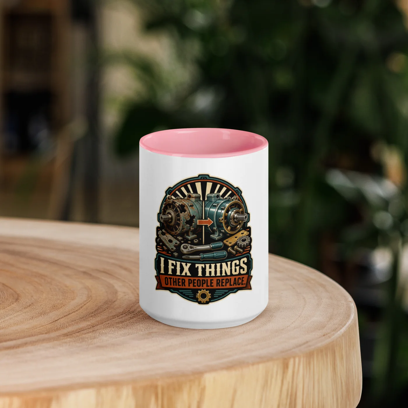 Color Inside Coffee Mug, I Fix Things Other People Replace, Dad Gift
