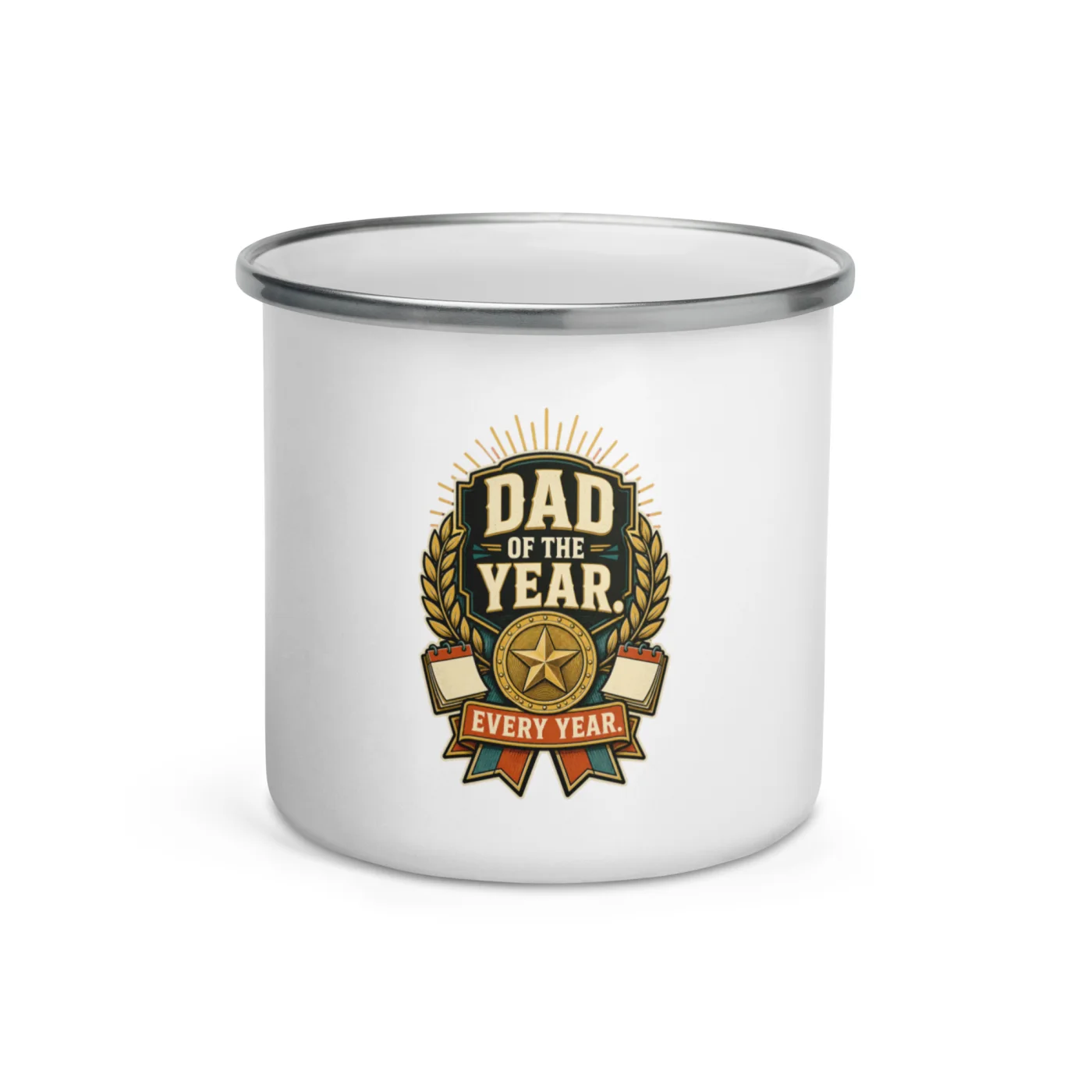 Enamel Camp Mug, Dad Of The Year. Every Year, Dad Gift