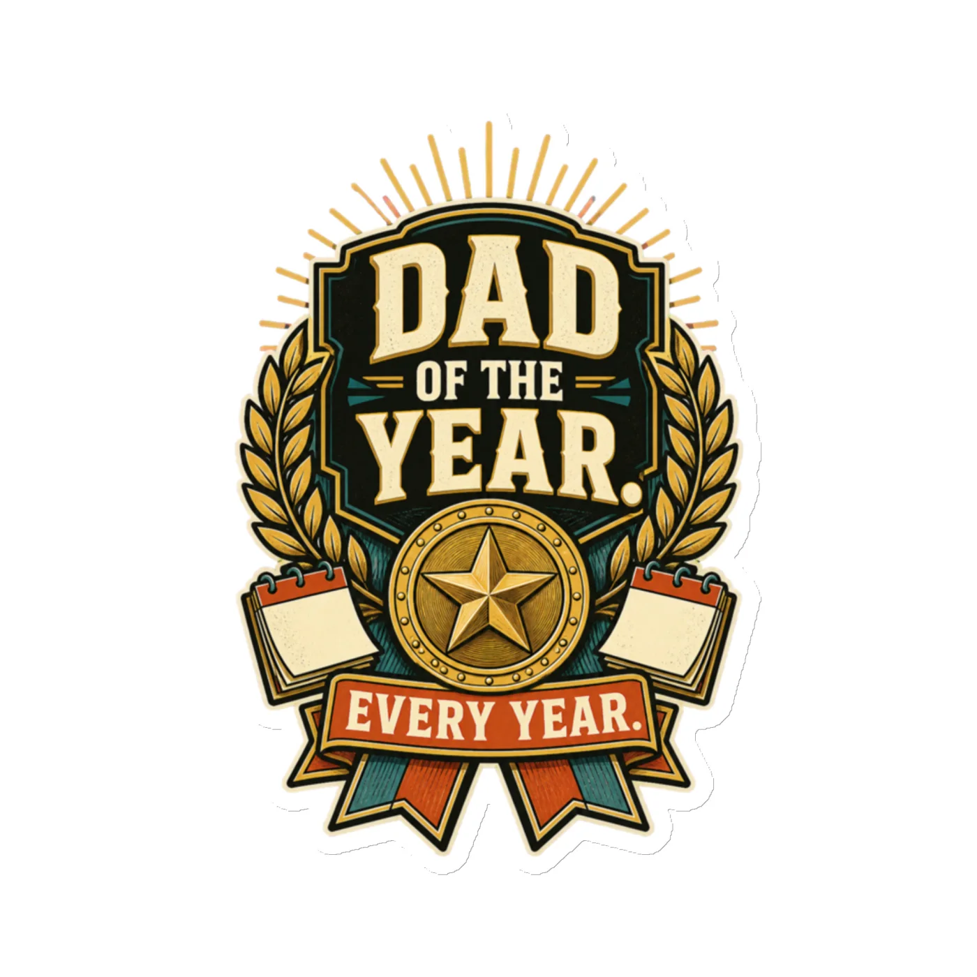 Die-Cut Magnet, Dad Of The Year. Every Year, Dad Gift