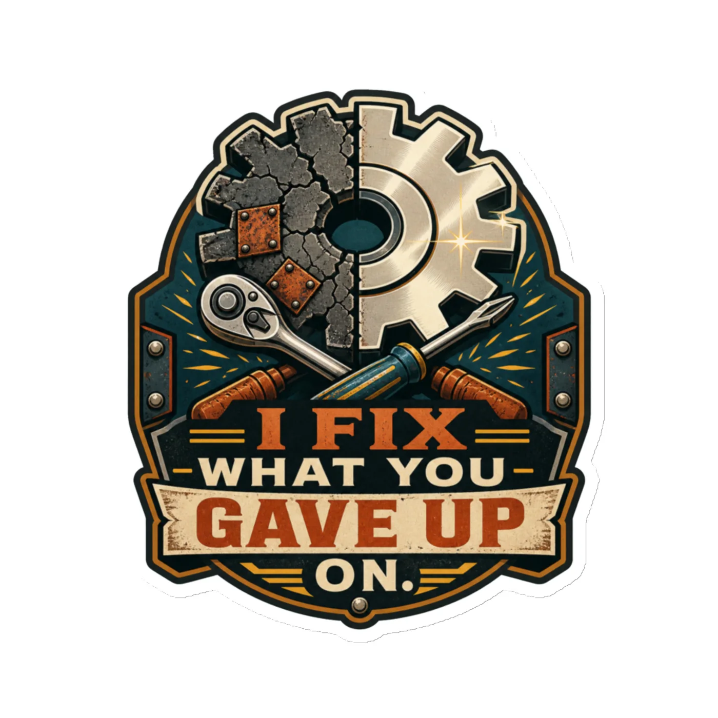 Die-Cut Magnet, I Fix What You Gave Up On, Dad Gift
