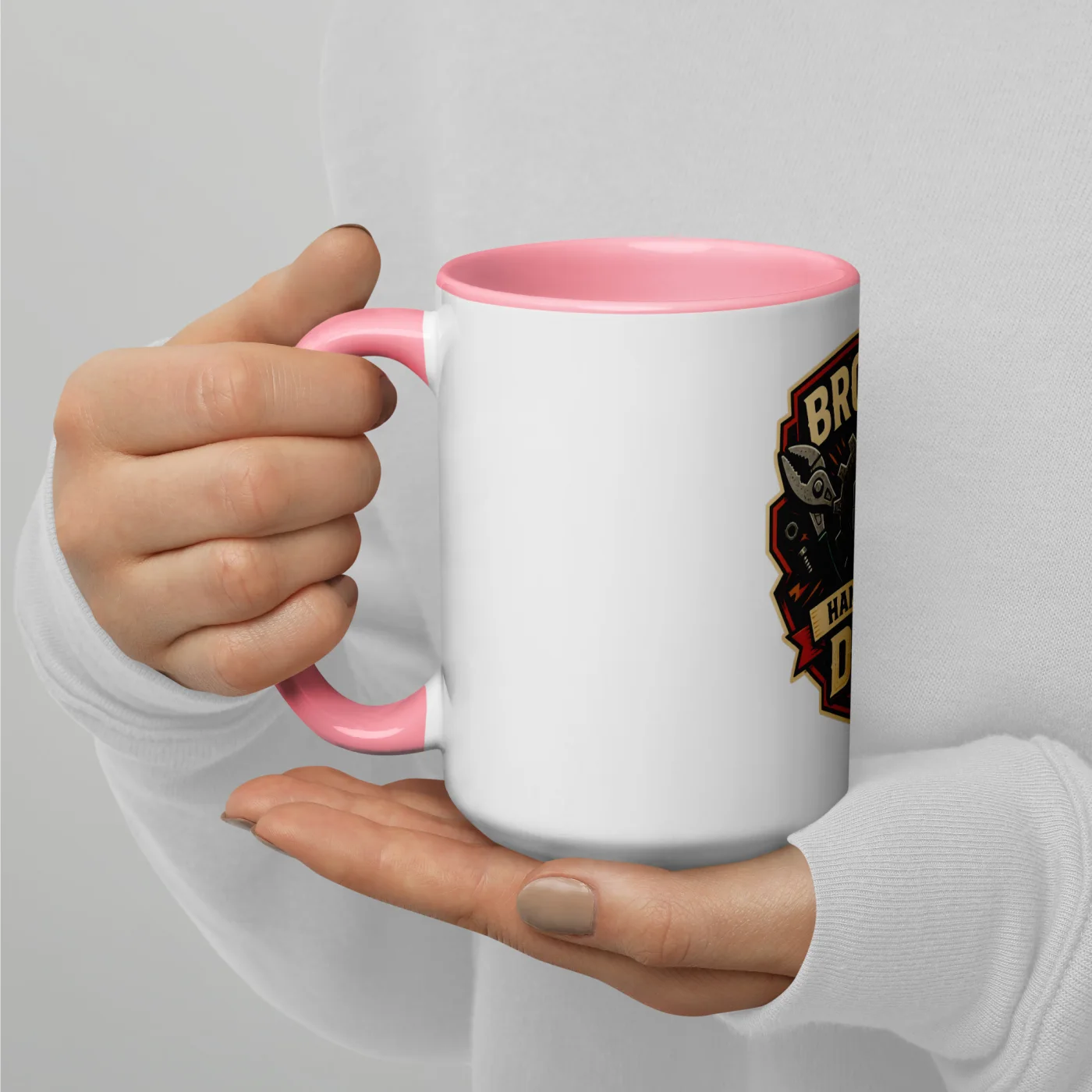 Color Inside Coffee Mug, Broken? Hand It To Dad, Dad Gift