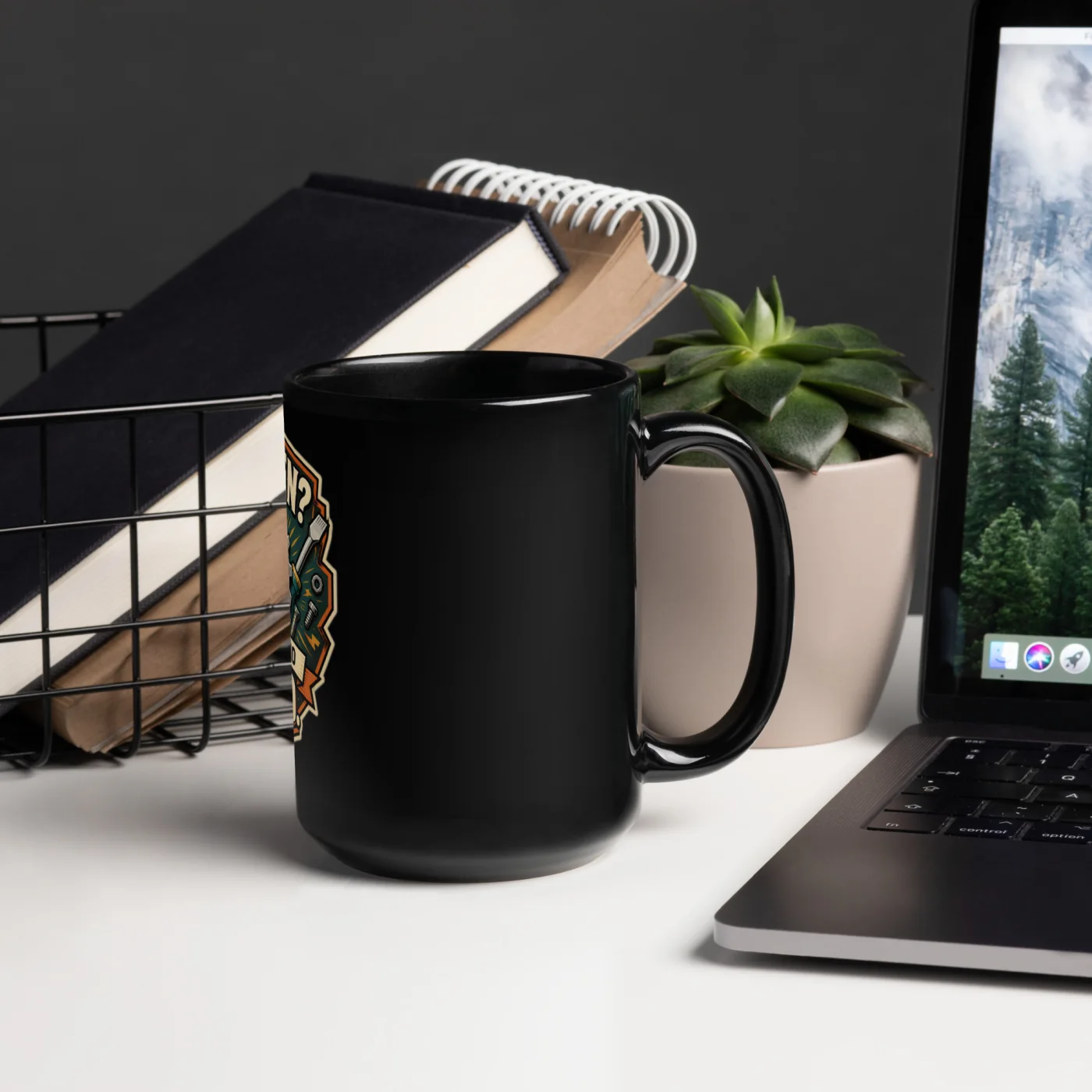 Black Coffee Mug, Broken? Hand It To Dad, Dad Gift