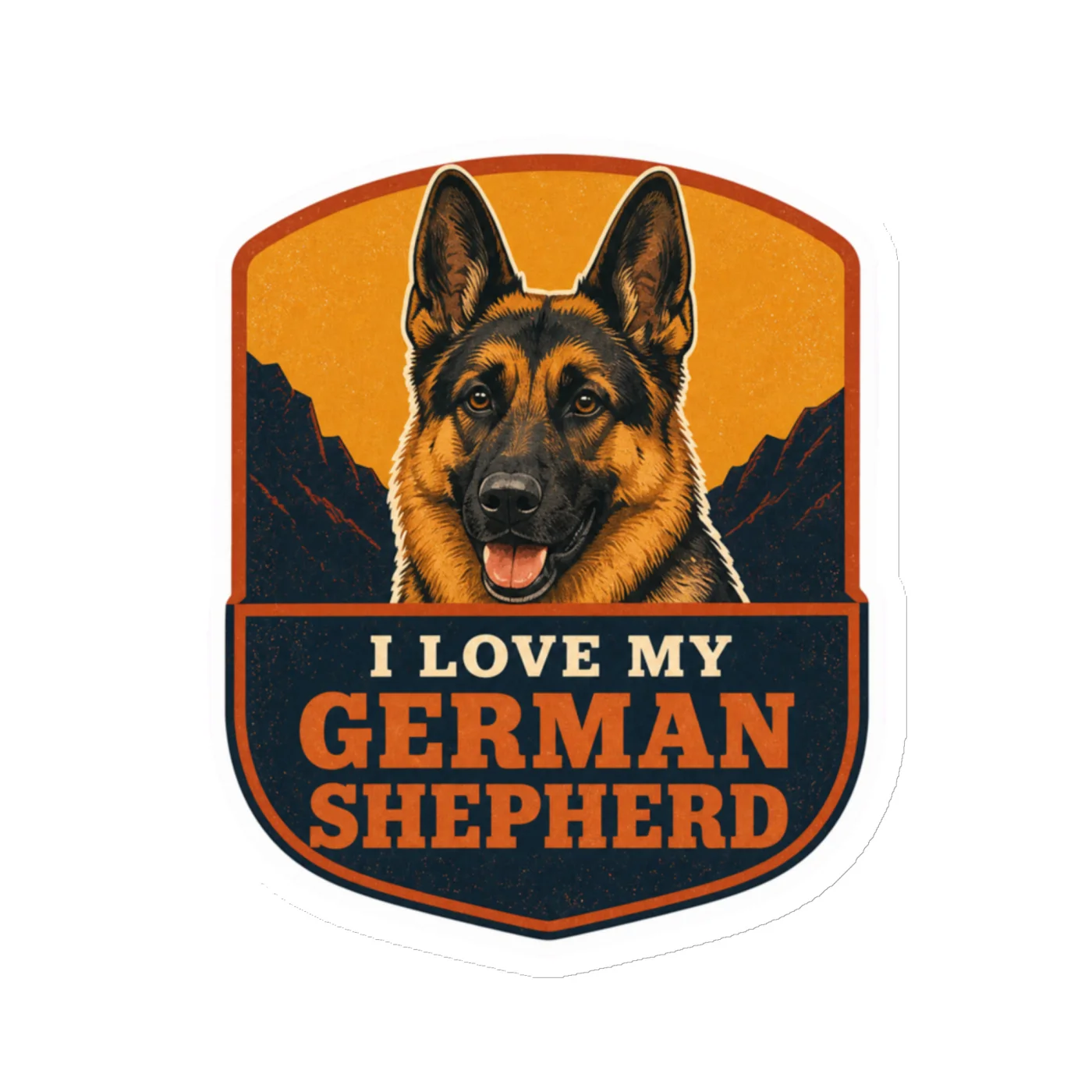 Die-Cut Magnet, I Love My German Shepherd, German Shepherd Gift