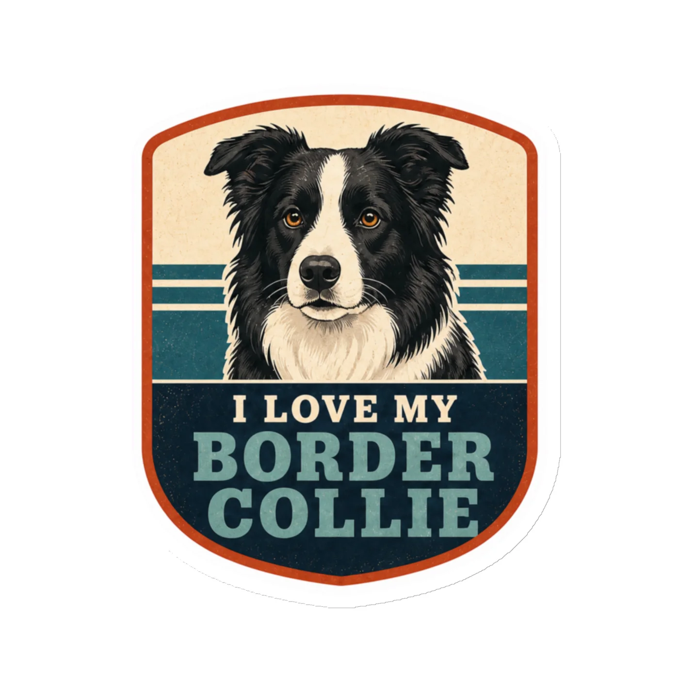 Die-Cut Magnet, I Love My Border Collie, Border Collie Gift