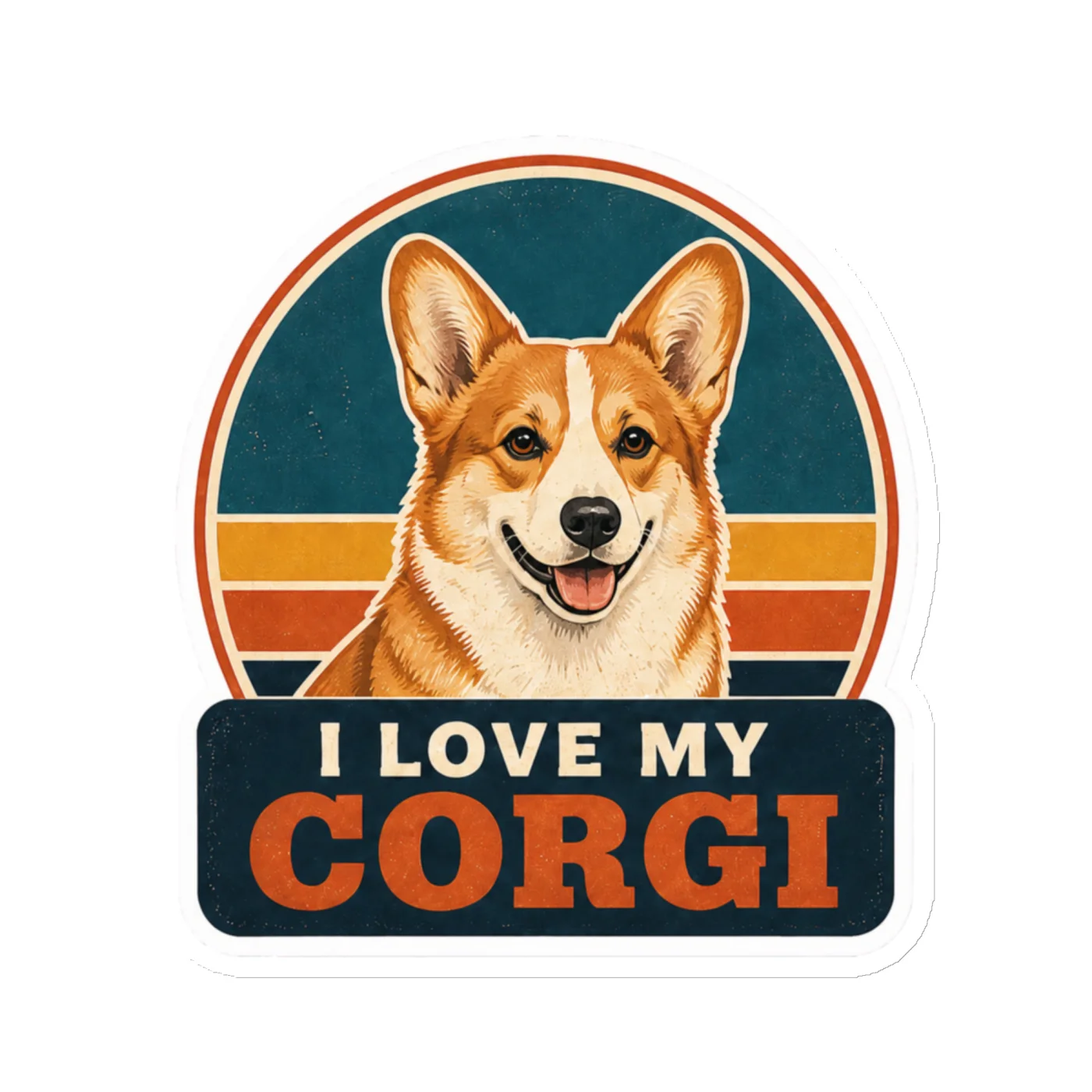Die-Cut Magnet, I Love My Corgi, Corgi Gift