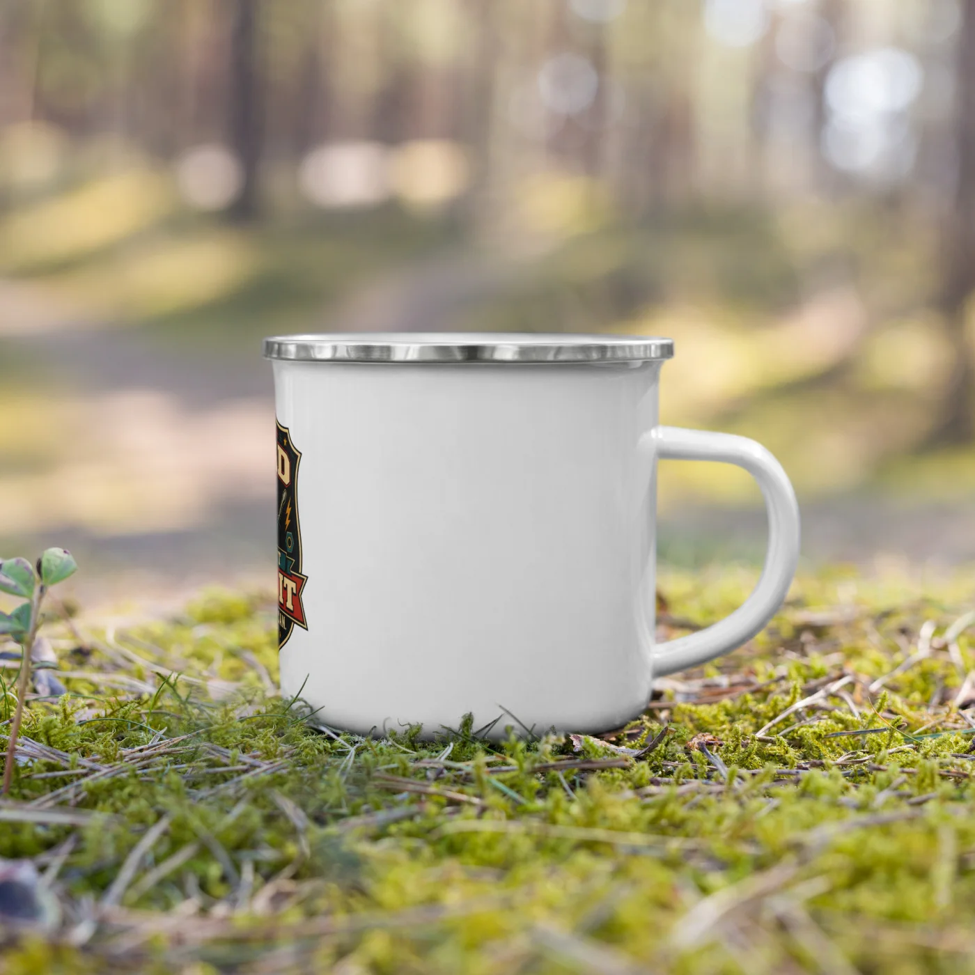 Enamel Camp Mug, If Dad Can't Fix It, No One Can, Gear Crest, Dad Gift