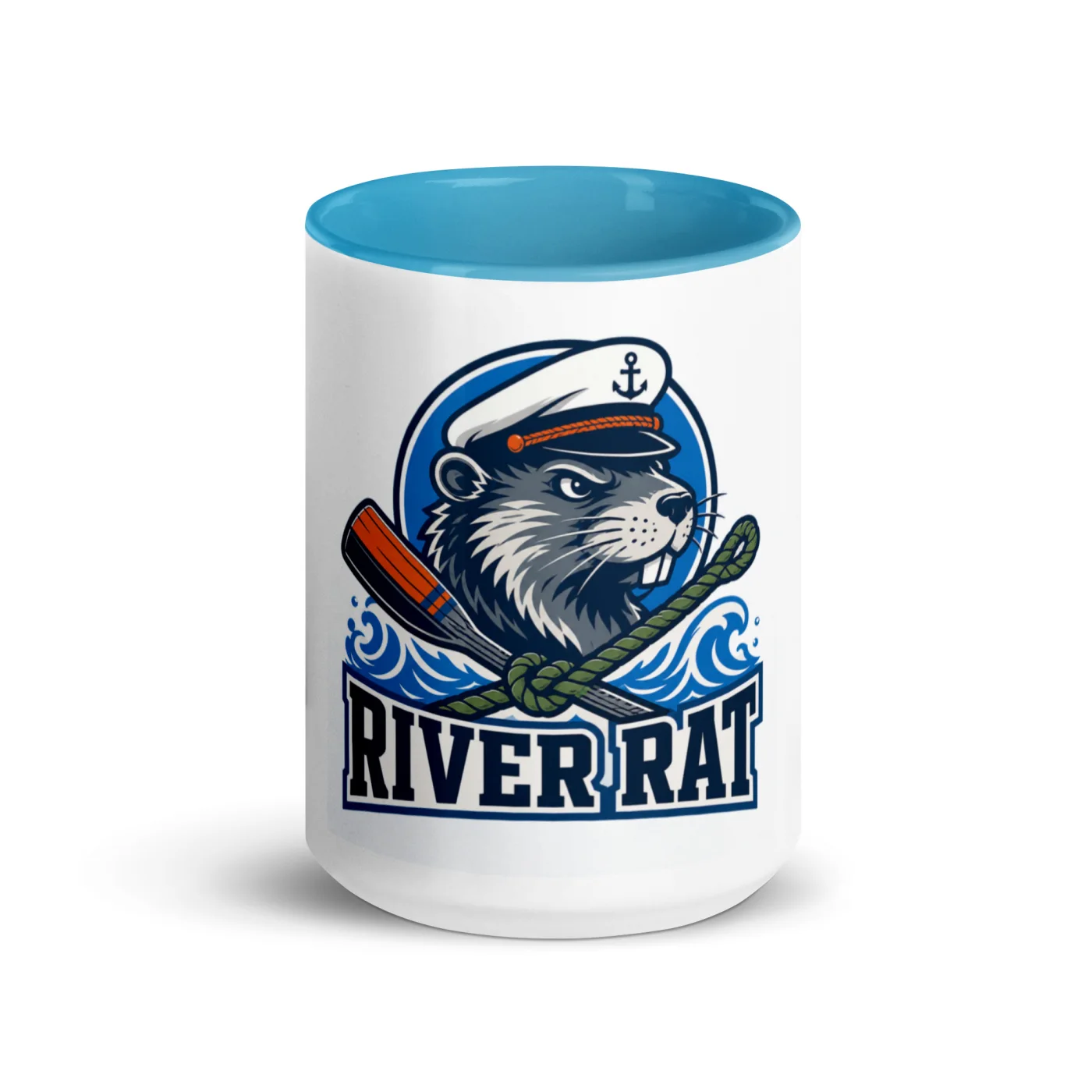 Color Inside Boat Mug, River Rat, Bold Emblem
