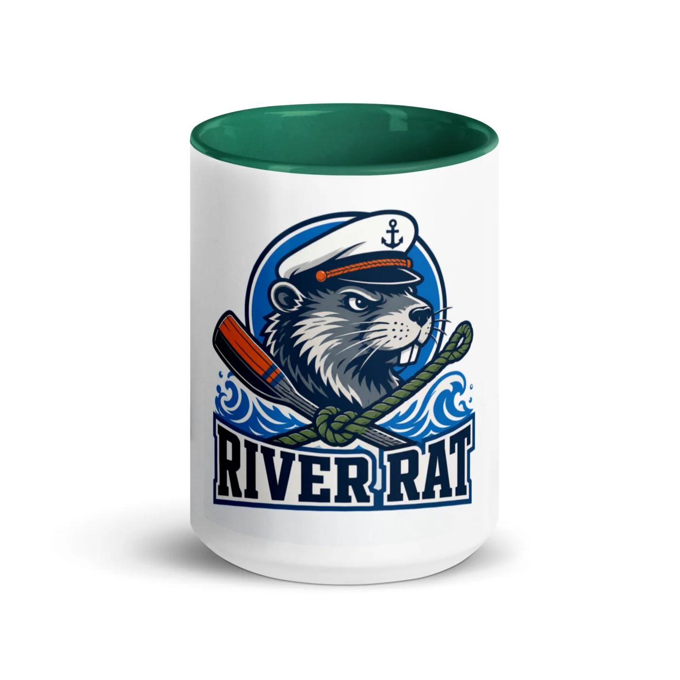 Color Inside Boat Mug, River Rat, Bold Emblem