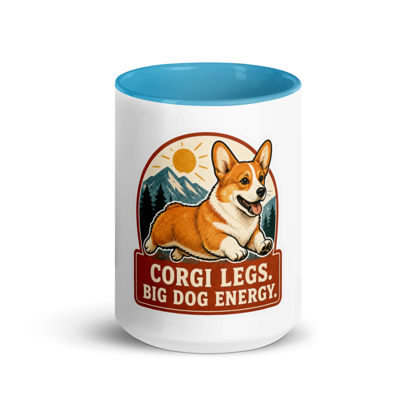 Color Inside Mug, Corgi Gift: Corgi Legs. Big Dog Energy.