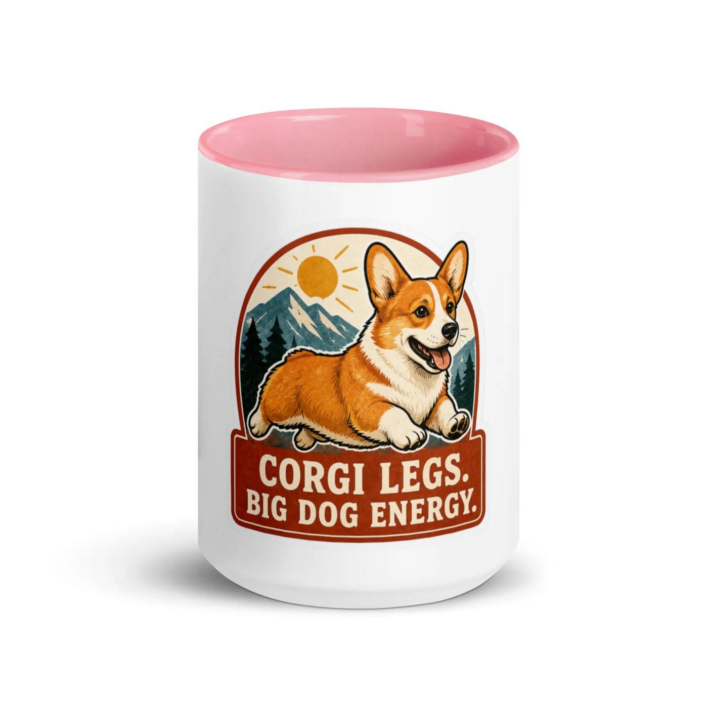 Color Inside Mug, Corgi Gift: Corgi Legs. Big Dog Energy.