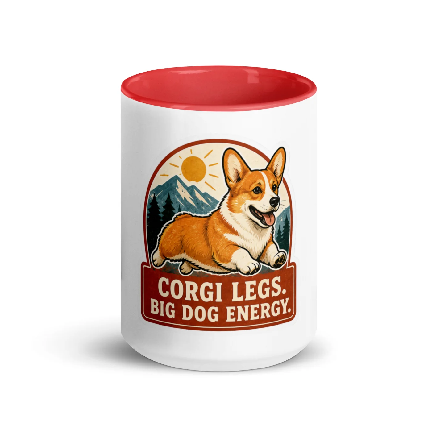 Color Inside Mug, Corgi Gift: Corgi Legs. Big Dog Energy.