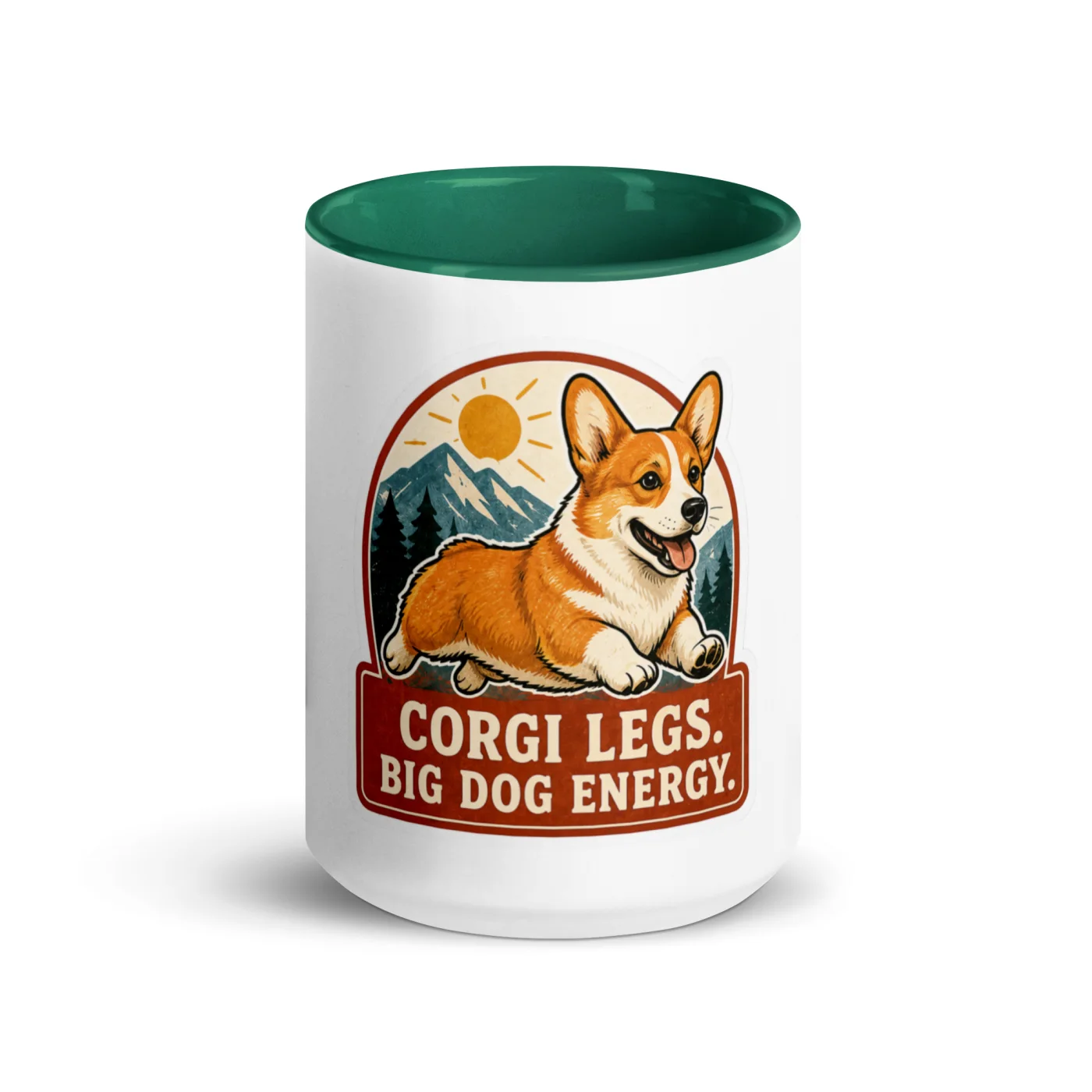 Color Inside Mug, Corgi Gift: Corgi Legs. Big Dog Energy.