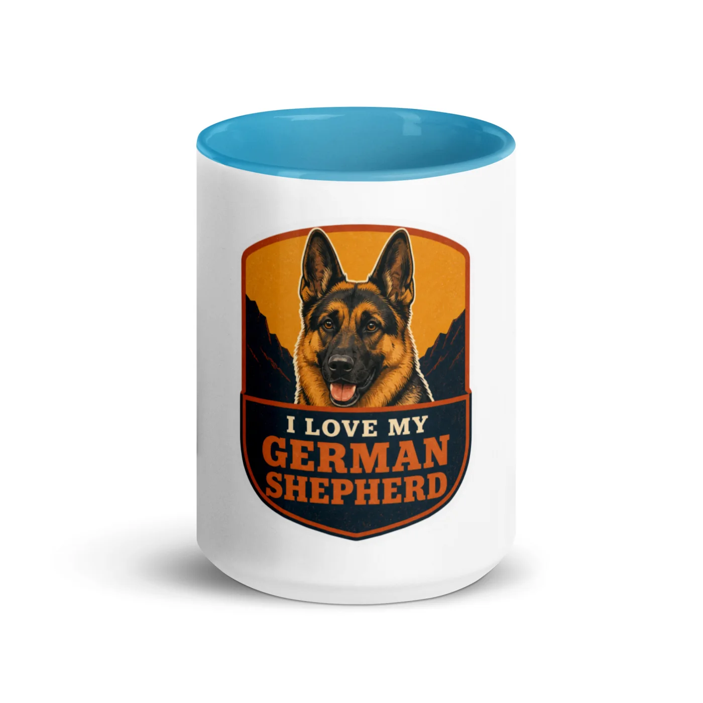 Color Inside Mug, German Shepherd Gift: I Love My German Shepherd