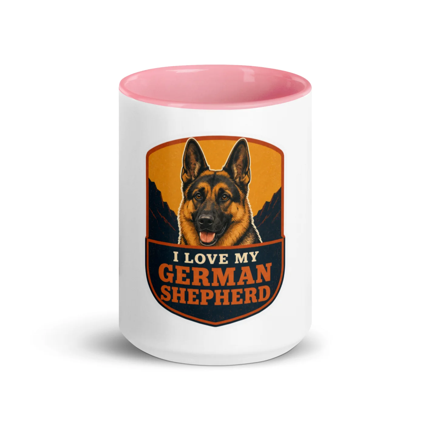 Color Inside Mug, German Shepherd Gift: I Love My German Shepherd
