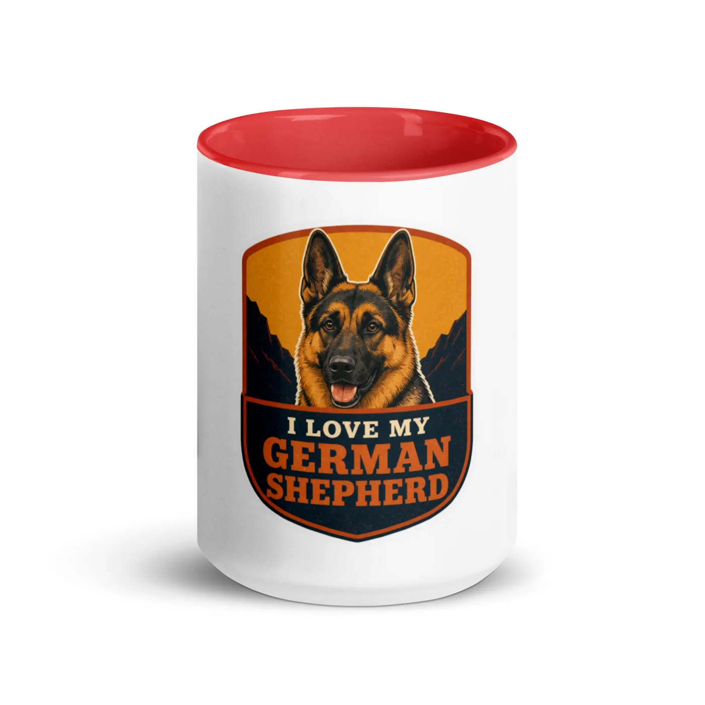 Color Inside Mug, German Shepherd Gift: I Love My German Shepherd