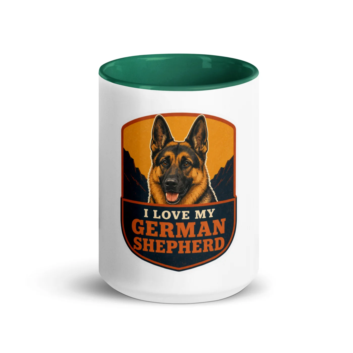 Color Inside Mug, German Shepherd Gift: I Love My German Shepherd