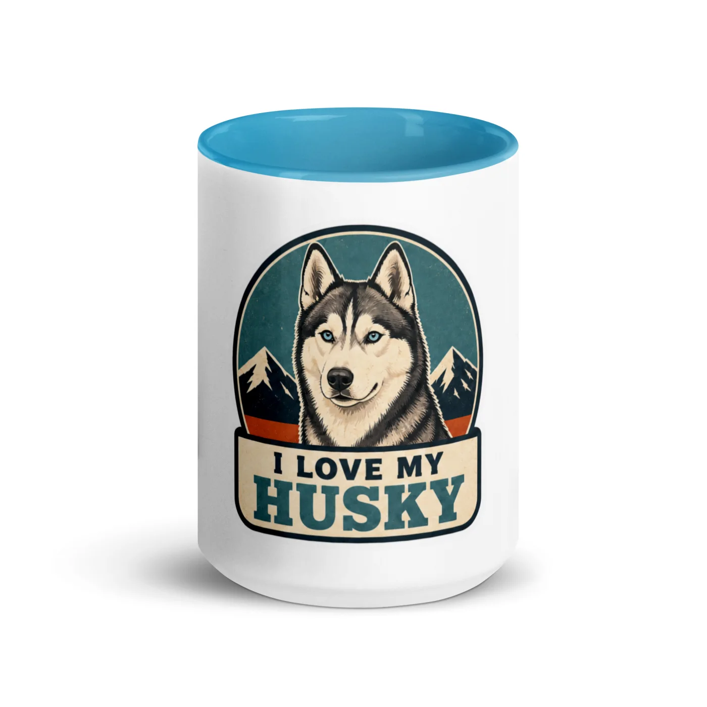 Color Inside Mug, Husky Gift: I Love My Husky