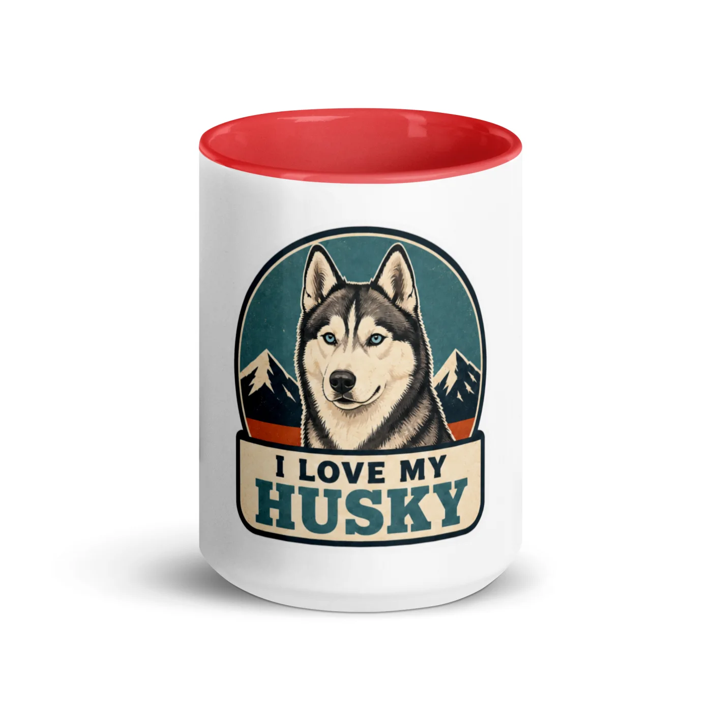 Color Inside Mug, Husky Gift: I Love My Husky