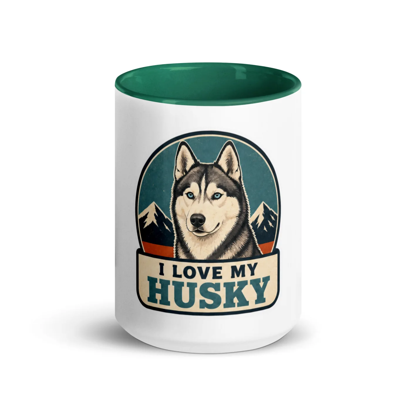 Color Inside Mug, Husky Gift: I Love My Husky