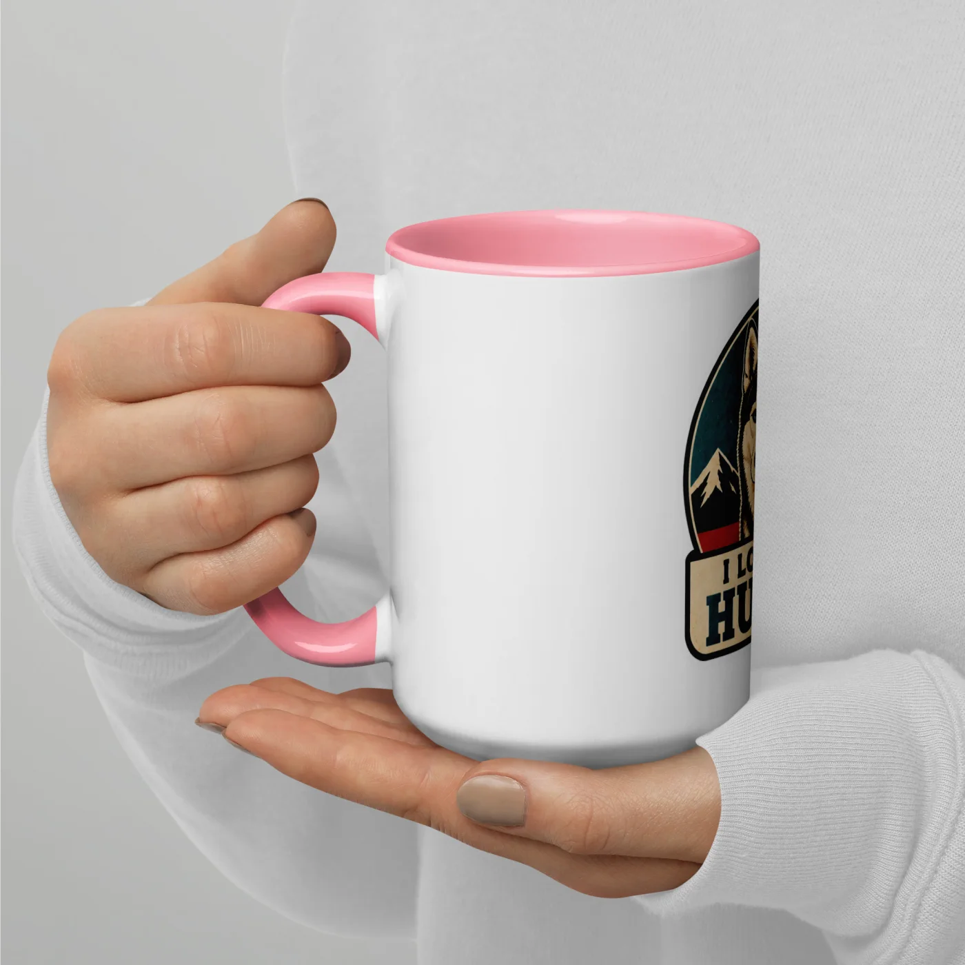 Color Inside Mug, Husky Gift: I Love My Husky